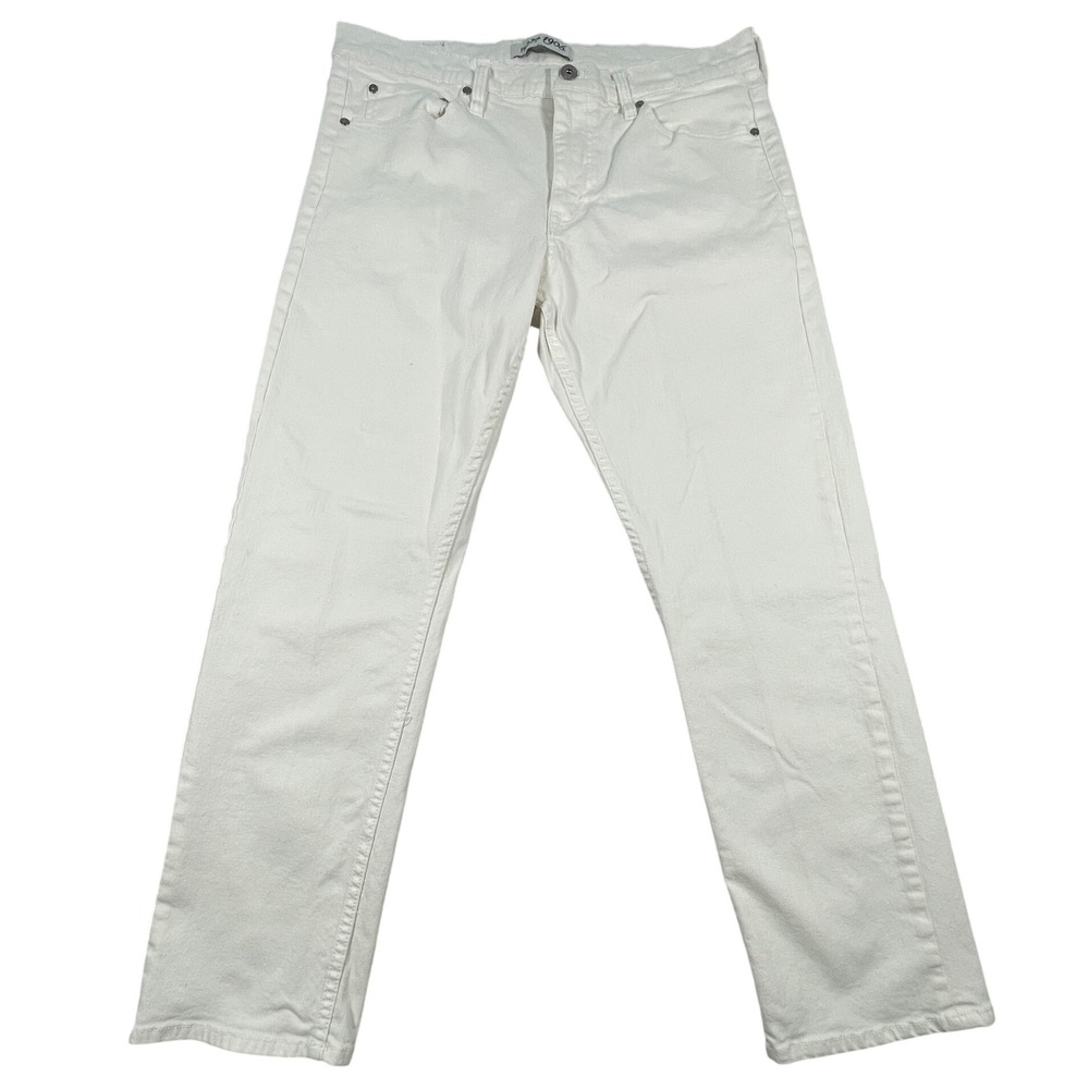 Jos. A. Bank Jeans Men 35x29 Cream White 1905 Collection Tailored Fit Denim